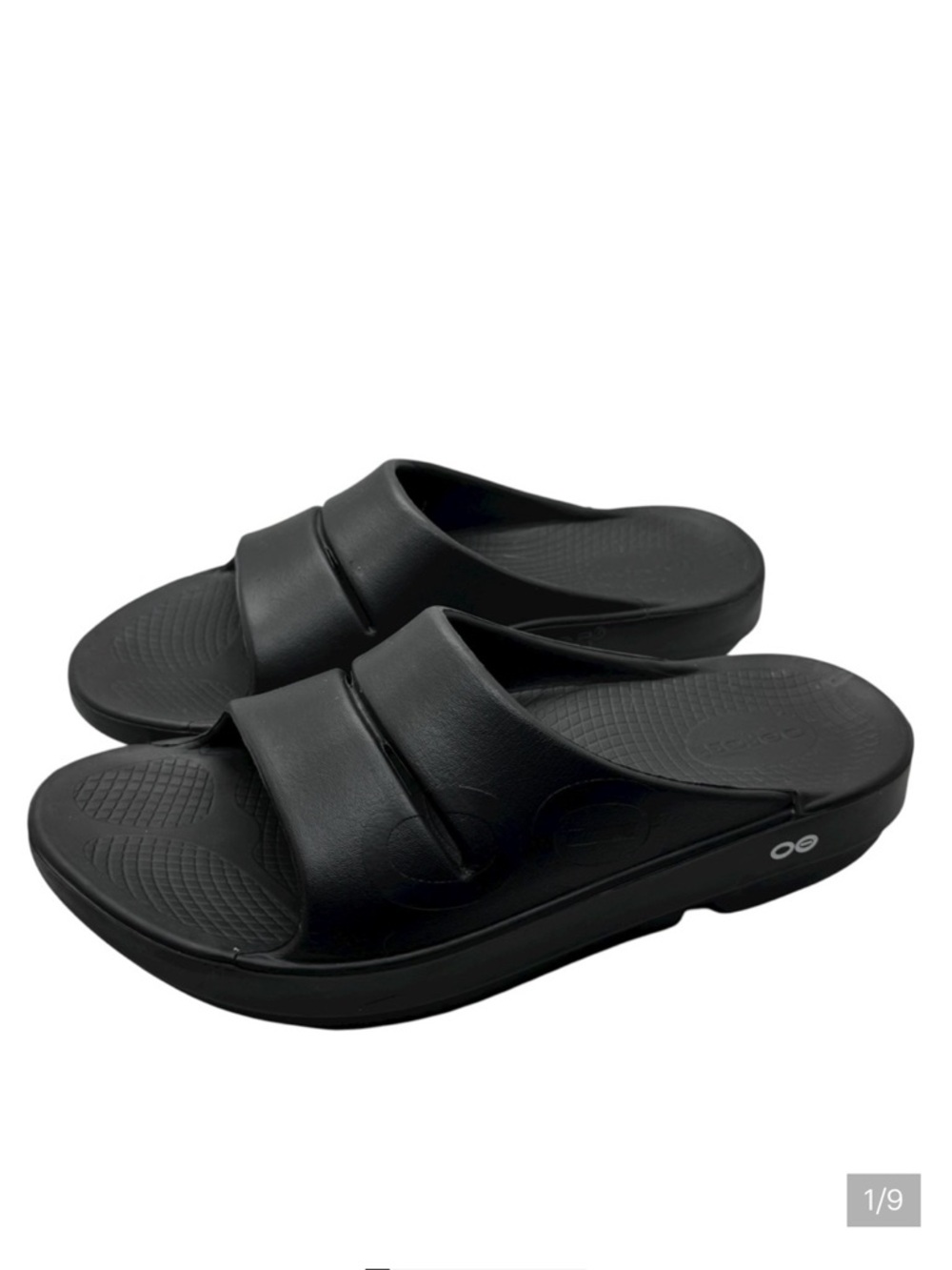 OOFOs OOahh Black Unisex Slide Sandals Size M9/W11